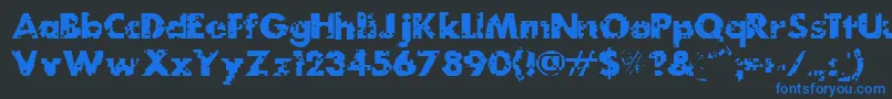 En savoir plus sur la police MydogspotgridBold Police MydogspotgridBold – polices bleues sur fond noir