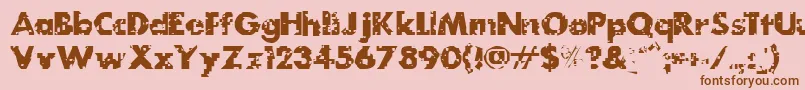 MydogspotgridBold Font – Brown Fonts on Pink Background