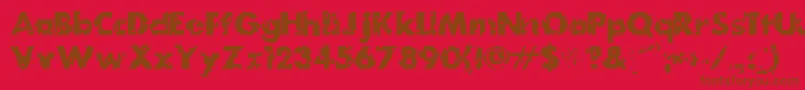 MydogspotgridBold-fontti – ruskeat fontit punaisella taustalla