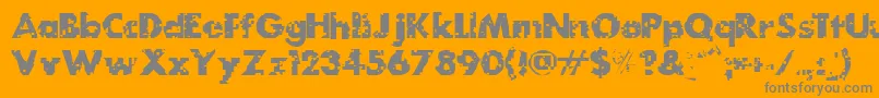 MydogspotgridBold Font – Gray Fonts on Orange Background