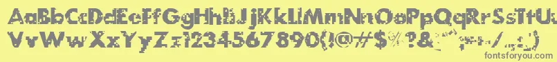 MydogspotgridBold Font – Gray Fonts on Yellow Background