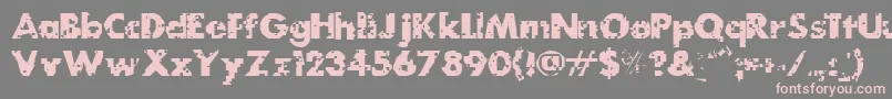 MydogspotgridBold-Schriftart – Rosa Schriften auf grauem Hintergrund