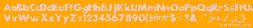 MydogspotgridBold Font – Pink Fonts on Orange Background