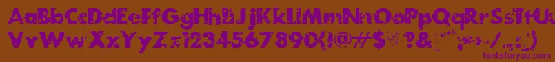 Шрифт MydogspotgridBold – фиолетовые шрифты на коричневом фоне
