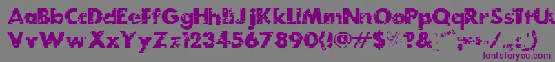 MydogspotgridBold Font – Purple Fonts on Gray Background