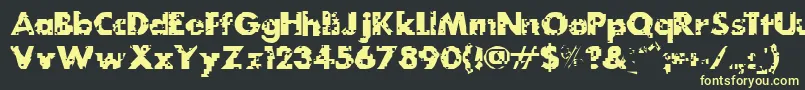 MydogspotgridBold Font – Yellow Fonts on Black Background