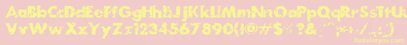 MydogspotgridBold Font – Yellow Fonts on Pink Background