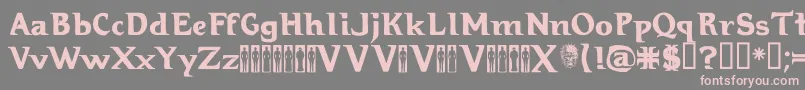 Hellraiser Font – Pink Fonts on Gray Background