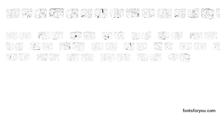 Schriftart SpiritOfMontezumaFour – Alphabet, Zahlen, spezielle Symbole
