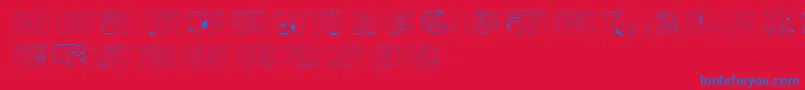 SpiritOfMontezumaFour Font – Blue Fonts on Red Background