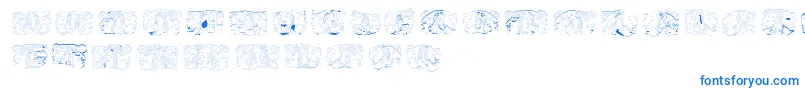 SpiritOfMontezumaFour Font – Blue Fonts on White Background