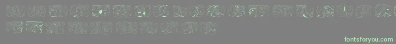 Czcionka SpiritOfMontezumaFour – zielone czcionki na szarym tle