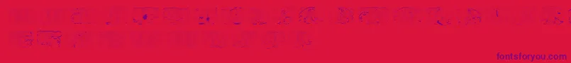 Шрифт SpiritOfMontezumaFour – фиолетовые шрифты на красном фоне