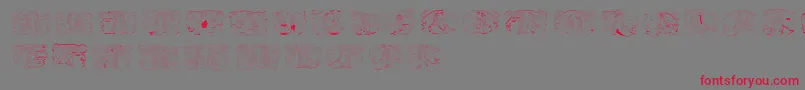SpiritOfMontezumaFour Font – Red Fonts on Gray Background