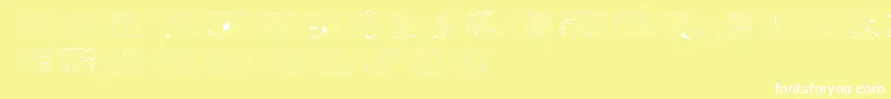 フォントSpiritOfMontezumaFour – 黄色い背景に白い文字