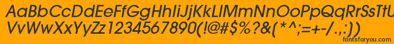 TrendexLightSsiMediumItalic Font – Black Fonts on Orange Background