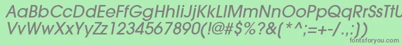 TrendexLightSsiMediumItalic Font – Gray Fonts on Green Background