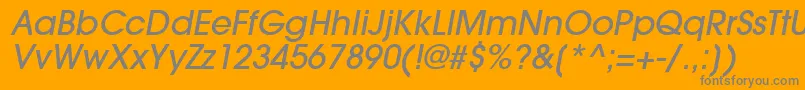 TrendexLightSsiMediumItalic Font – Gray Fonts on Orange Background