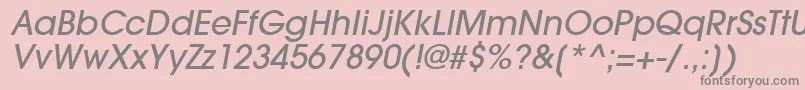 TrendexLightSsiMediumItalic Font – Gray Fonts on Pink Background