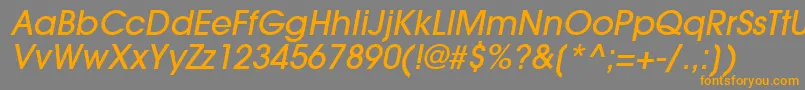 TrendexLightSsiMediumItalic Font – Orange Fonts on Gray Background