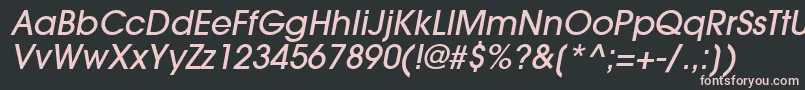 TrendexLightSsiMediumItalic Font – Pink Fonts on Black Background