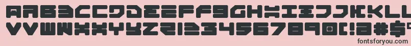 フォントOmega3Expanded – ピンクの背景に黒い文字