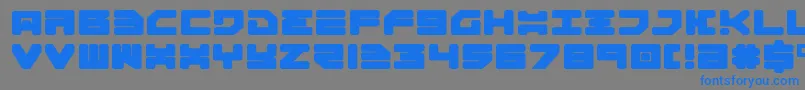 Omega3Expanded Font – Blue Fonts on Gray Background