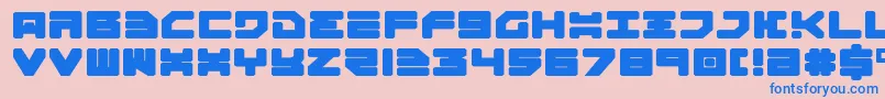 Omega3Expanded Font – Blue Fonts on Pink Background