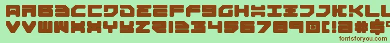 Шрифт Omega3Expanded – коричневые шрифты на зелёном фоне