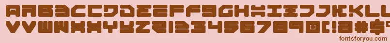 Omega3Expanded-fontti – ruskeat fontit vaaleanpunaisella taustalla