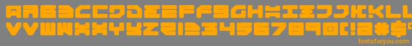 Omega3Expanded Font – Orange Fonts on Gray Background