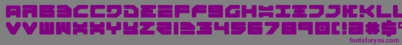 Czcionka Omega3Expanded – fioletowe czcionki na szarym tle