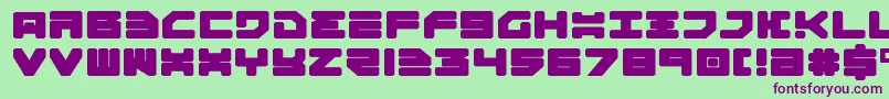 Omega3Expanded Font – Purple Fonts on Green Background