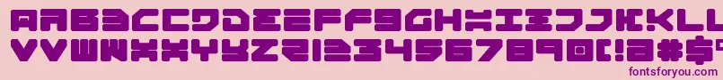 Omega3Expanded-Schriftart – Violette Schriften auf rosa Hintergrund