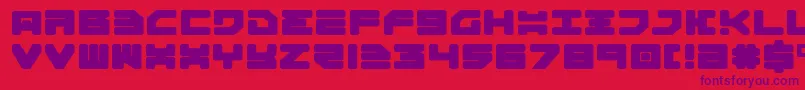 Omega3Expanded-Schriftart – Violette Schriften auf rotem Hintergrund