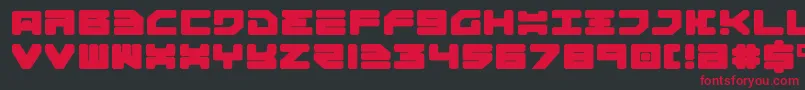 Шрифт Omega3Expanded – красные шрифты на чёрном фоне