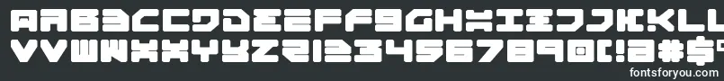 フォントOmega3Expanded – 黒い背景に白い文字