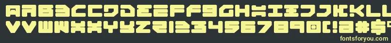 Omega3Expanded-fontti – keltaiset fontit mustalla taustalla