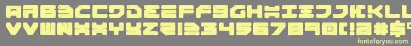 Omega3Expanded-fontti – keltaiset fontit harmaalla taustalla