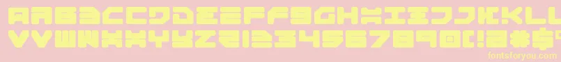 Omega3Expanded Font – Yellow Fonts on Pink Background