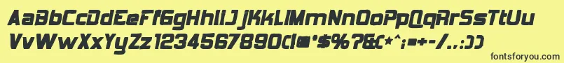 Hemiheadink Font – Black Fonts on Yellow Background