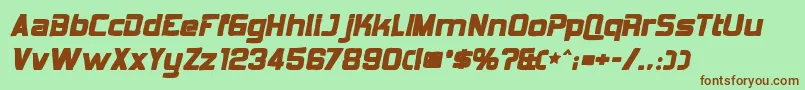 Hemiheadink Font – Brown Fonts on Green Background