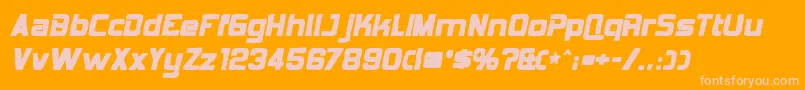Hemiheadink Font – Pink Fonts on Orange Background