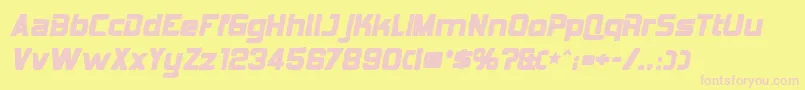 Hemiheadink Font – Pink Fonts on Yellow Background