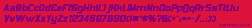 Hemiheadink Font – Purple Fonts on Red Background