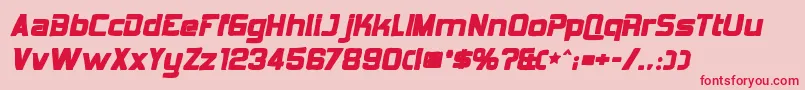 Hemiheadink Font – Red Fonts on Pink Background