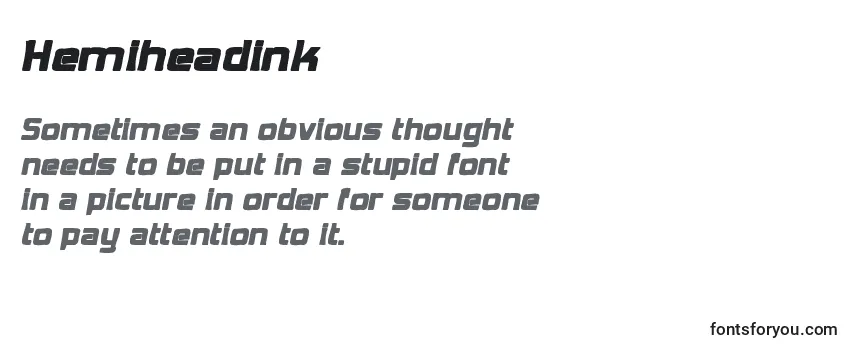 Review of the Hemiheadink Font