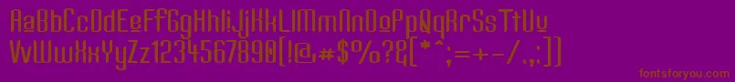 Police KandideUpperWide – polices brunes sur fond violet