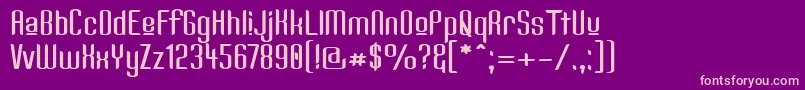 KandideUpperWide Font – Pink Fonts on Purple Background