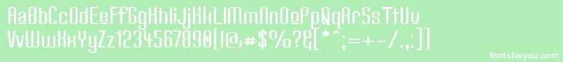KandideUpperWide Font – White Fonts on Green Background